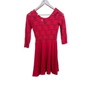 H&M Divided Red Lace Dress - Size 6